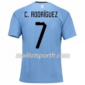 Maillot de Foot Uruguay C.Rodgrizuez 7 Domicile Coupe du monde 2018